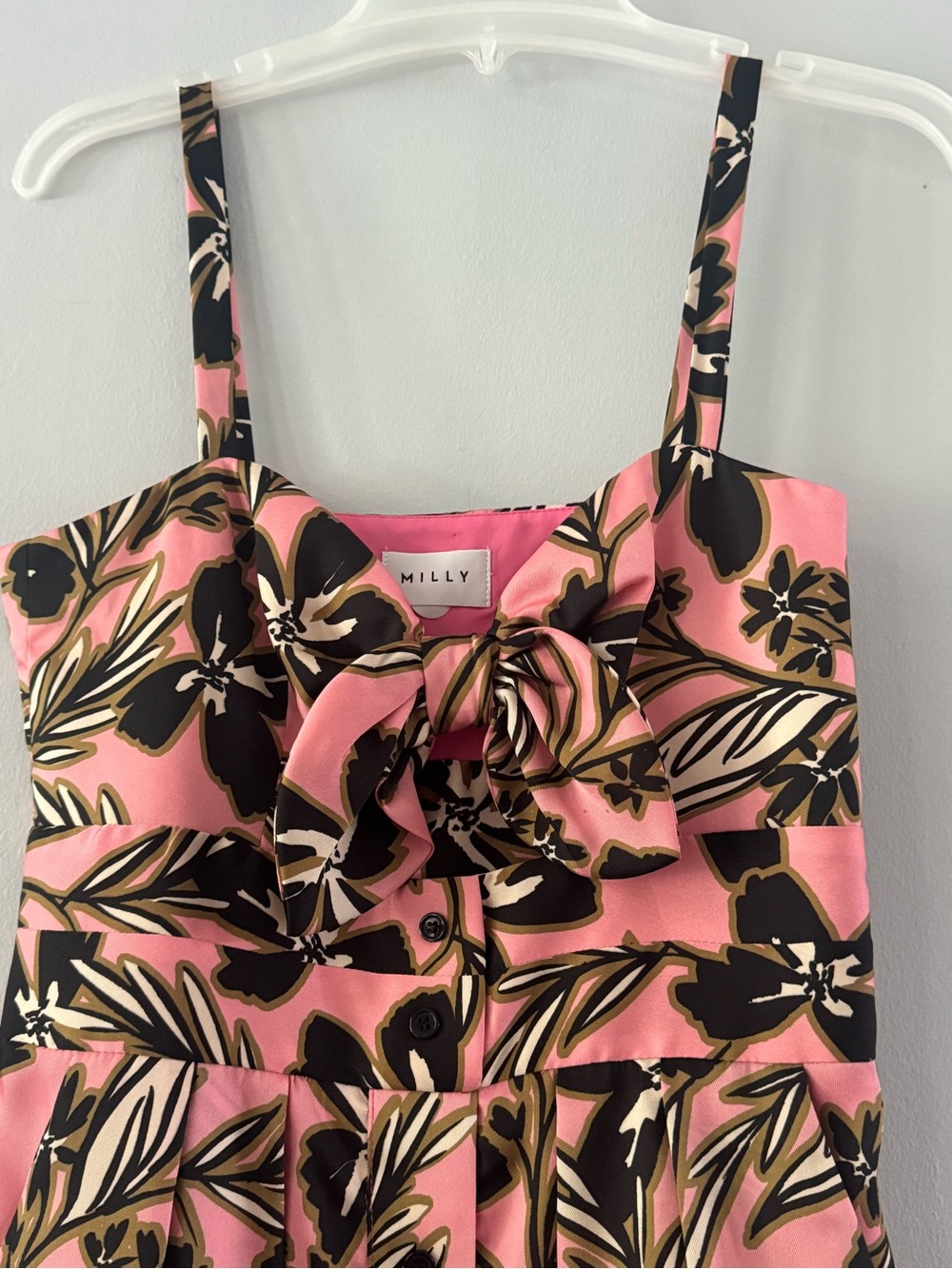 Milly Pink Floral Bow-Front Sundress - Picture 3 of 7